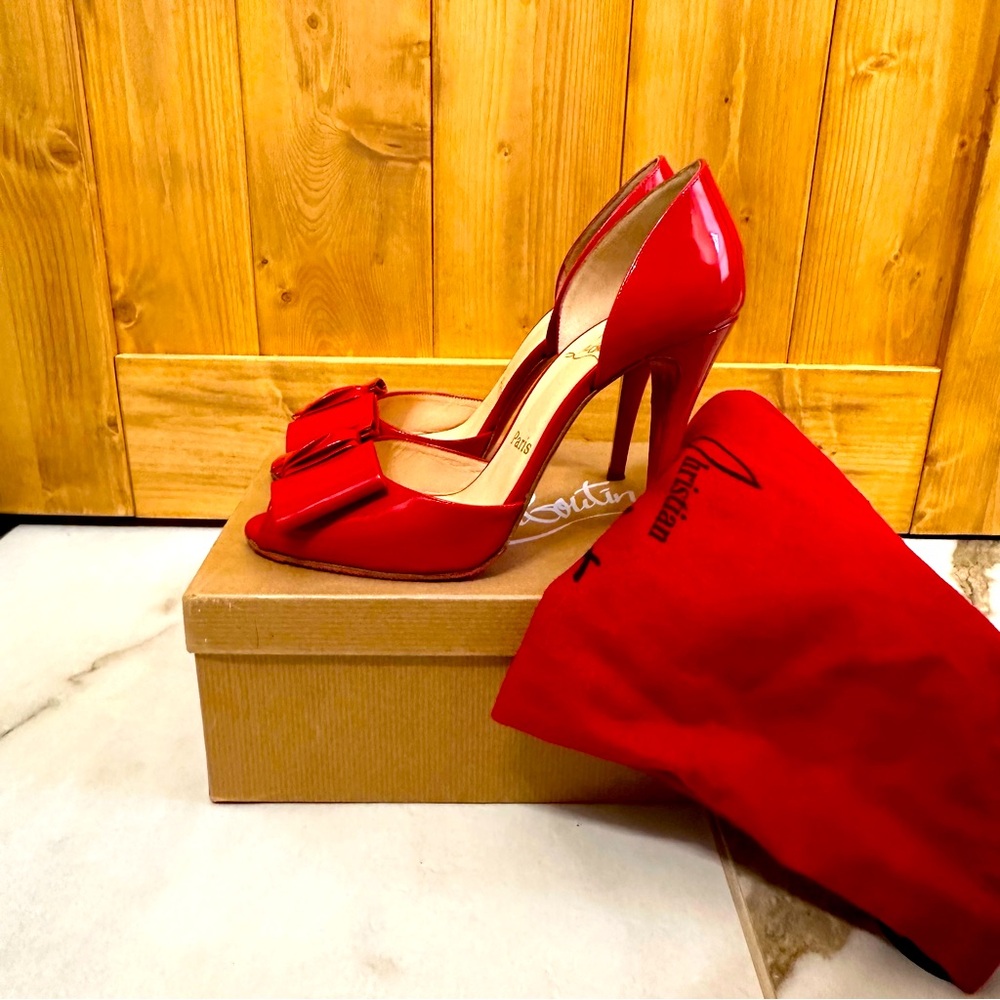 Christian Louboutin Joli-Noeud Dorcet- Red Patent - Picture 4 of 5